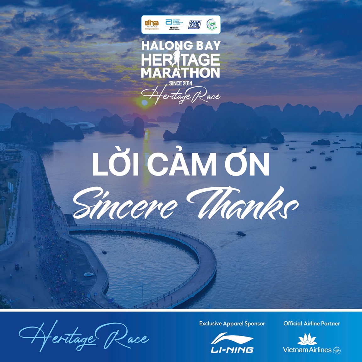 HALONG BAY HERITAGE MARATHON 2024 ORGANIZING COMMITTEE EXTENDS GRATITUDE TO SPONSOR LI-NING