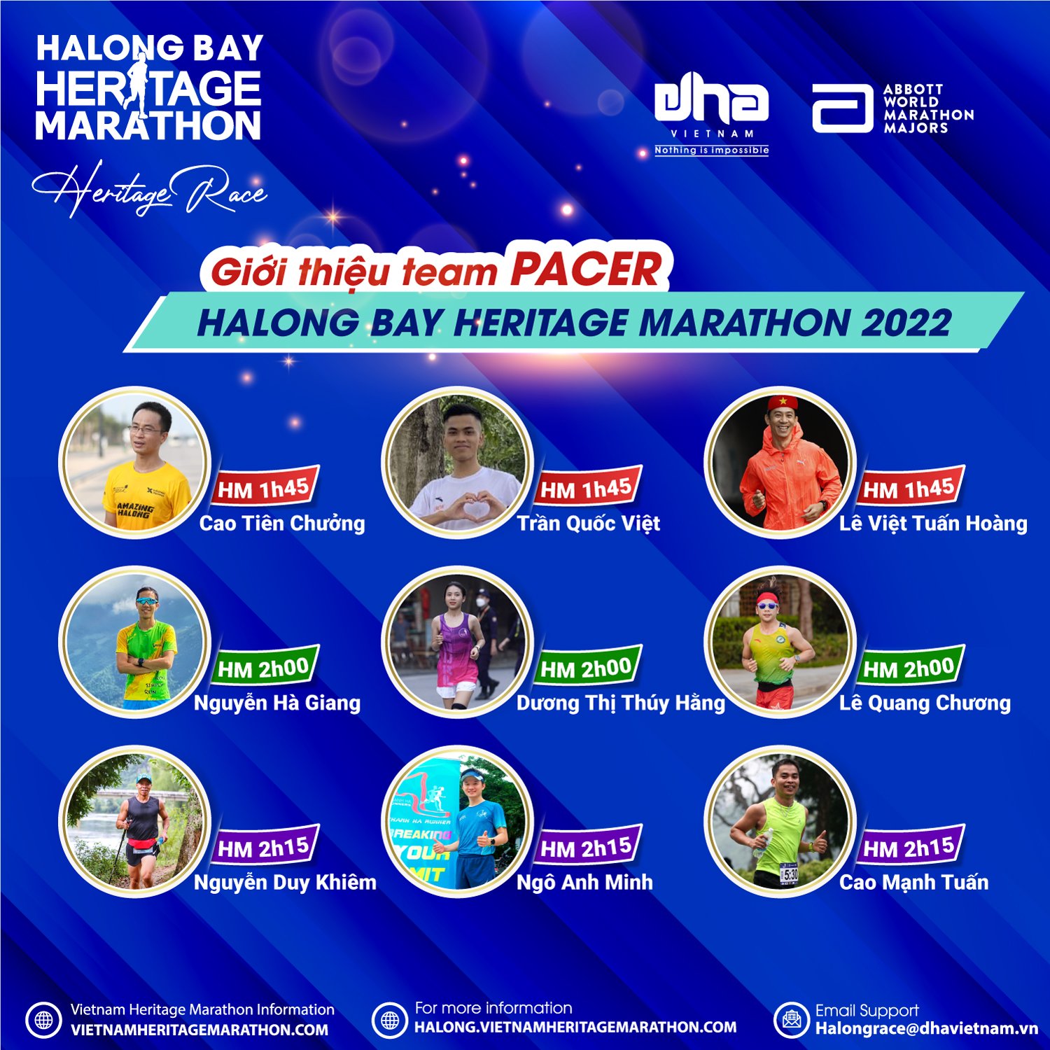 Halong Bay Heritage Marathon 2022's Pacer Team