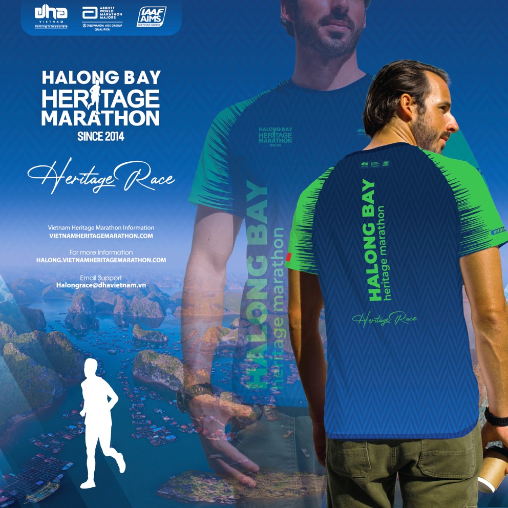 PAIR OF T-SHIRTS FOR HALONG BAY HERITAGE MARATHON 2023 RUNNERS
